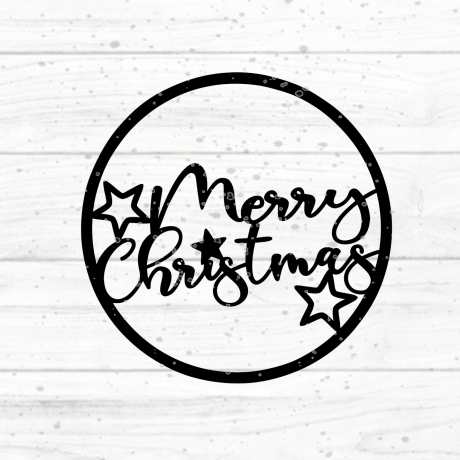 Merry Christmas Kreis Plotterdatei SVG DXF FCM