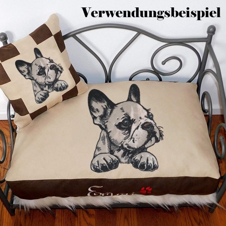 NEU Stickdatei Applikation Bulldogge Luna 