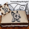 NEU Stickdatei Applikation Bulldogge Luna 