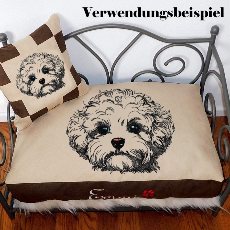 NEU Stickdatei Maltipoo Maxim  Hund realistisch
