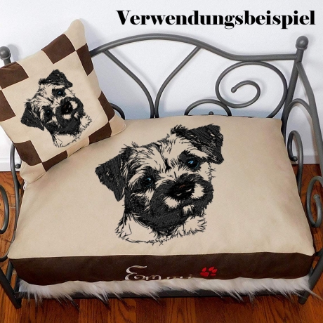 NEU Stickdatei Border Terrier Jacke Hund Lunachild