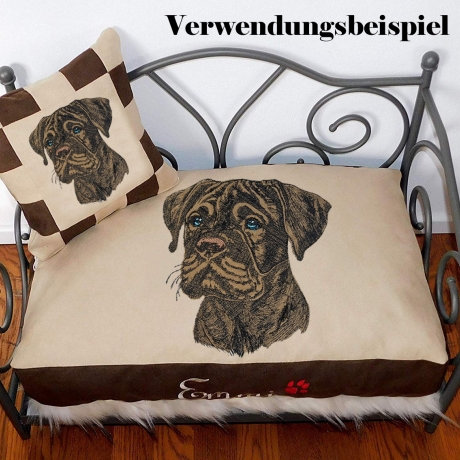NEU Stickdatei Applikation Carne Corso Welpe Gill