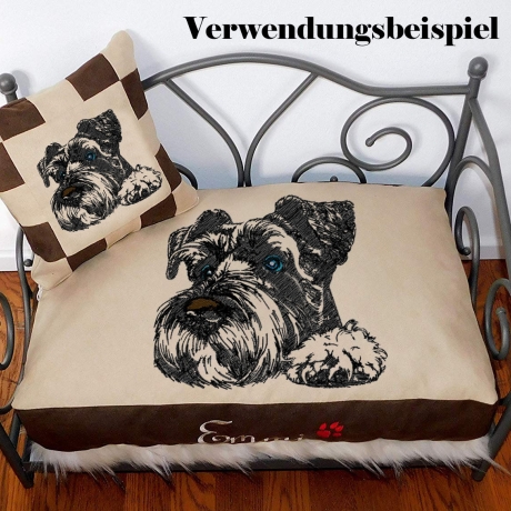 NEU Stickdatei Riesenschnauzer Silva Hund