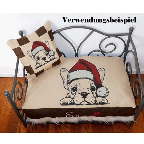 NEU Stickdatei Franz. Bulldogge Hund  David  Mütze
