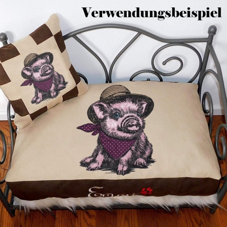 Stickdatei Applikation Schweinchen Sugar Schwein