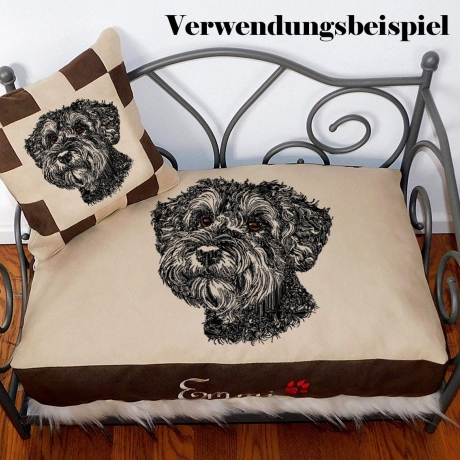 Stickdatei Schnoodle Candra Hund realistisch