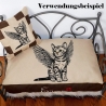 Stickdatei Katze Bengalen Kätzchen mit Flügel Hanny