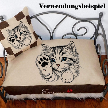 NEU Stickdatei Katze Kätzchen Heidi Kitten Pfote