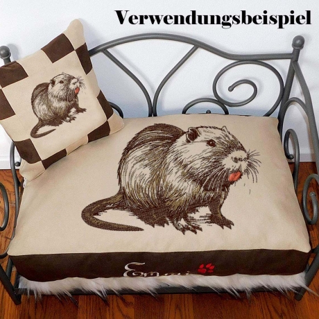 NEU Stickdatei Nutria in Naturfarben Donny