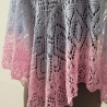 Zartes Dreiecktuch, Stola, Handgestrickt