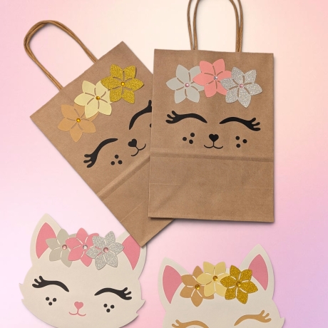 DIY Mitgebseltüten Geburtstag Katze | Bastelset 