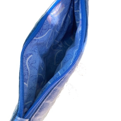 Gestepptes Täschchen Blau-Weiß gestreift | Upcycling 