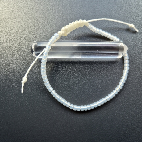 Miyuki Glasperlen Armband opalithfarben Goldschimmer