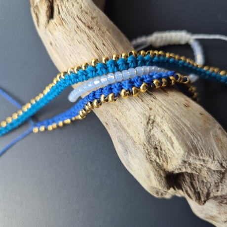 Modell 143 Makramee Armband, Freundschaftsband, Textilschmuck