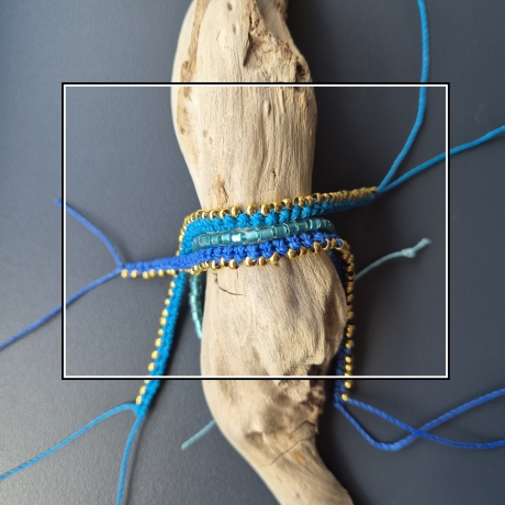 Modell 143 Makramee Armband, Freundschaftsband, Textilschmuck