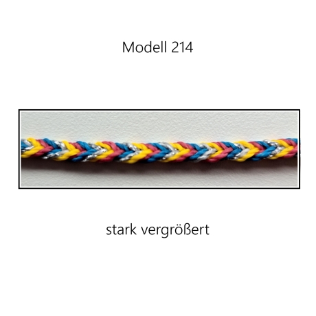 Modell 214 Flechtwerk Armband, Textilschmuck, 16,5 cm+ 6 cm Verl.