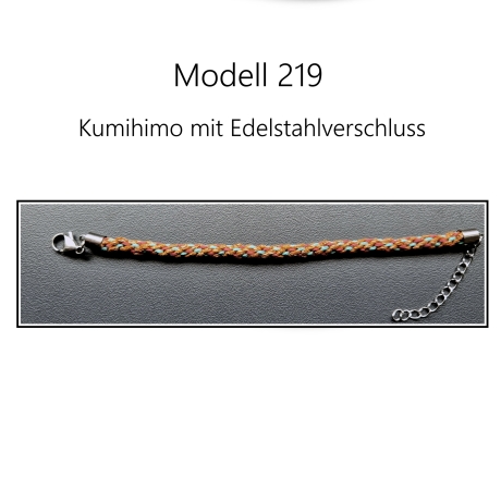 Modell 219 Kumihimo Armband, Freundschaftsband, Textilschmuck