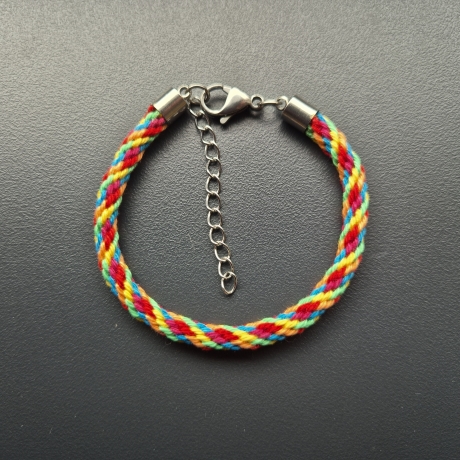 Modell 220 Kumihimo Armband, Freundschaftsband, Textilschmuck