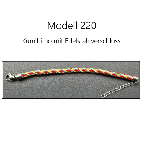 Modell 220 Kumihimo Armband, Freundschaftsband, Textilschmuck