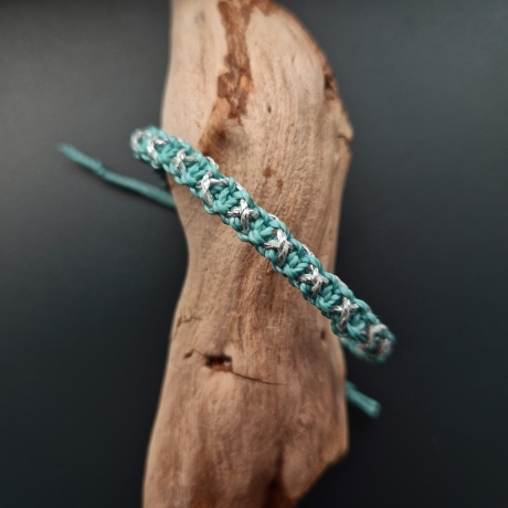 Modell 226 Makramee Armband, Freundschaftsband, Textilschmuck