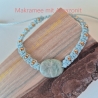 Modell 244 Makramee Armband mit Amazonit,Textilschmuck, Geschenk