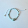 Modell 244 Makramee Armband mit Amazonit,Textilschmuck, Geschenk