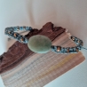 Modell 245 Makramee Armband mit Amazonit,Textilschmuck, Geschenk