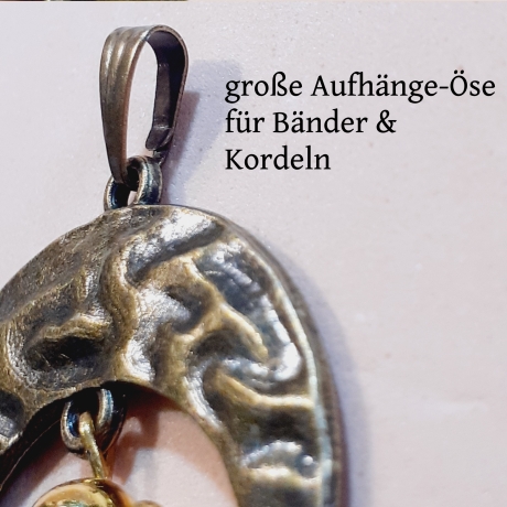 Ketten-Anhänger Glücksengel Halbmond Schmuckanhänger Glücksbringe