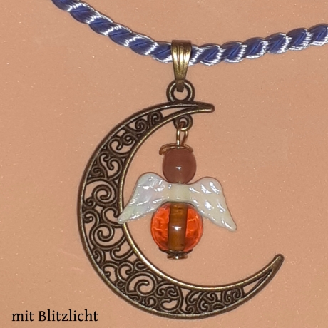 Schutzengel Ketten-Anhänger Halbmond Schmuckanhänger Schmuck Mond