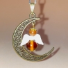 Schutzengel Ketten-Anhänger Halbmond Schmuckanhänger Schmuck Mond