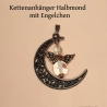 Schutzengel Ketten-Anhänger Halbmond Schmuckanhänger Schmuck Mond