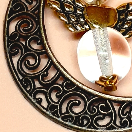 Schutzengel Ketten-Anhänger Halbmond Schmuckanhänger Schmuck Mond