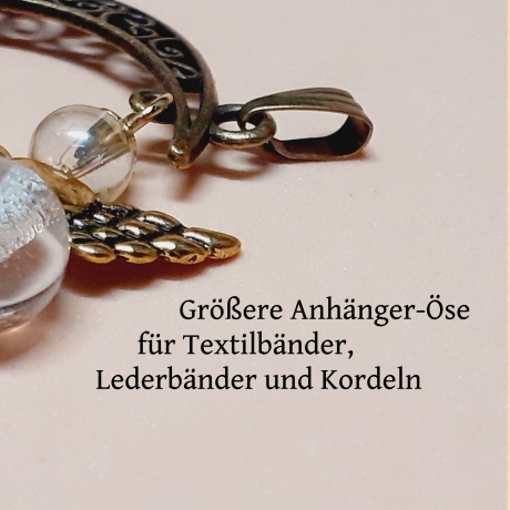 Schutzengel Ketten-Anhänger Halbmond Schmuckanhänger Schmuck Mond
