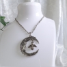 Ketten-Anhänger Glücks-Engel Halbmond mit Gesicht Schmuck Glück