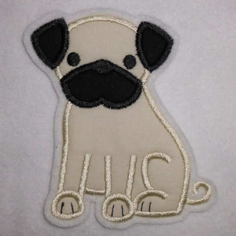 Aufnäher/Applikation - Mops creme