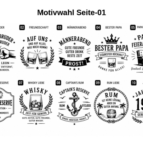 Personalisiertes Whiskyglas-Set in Holzschatulle