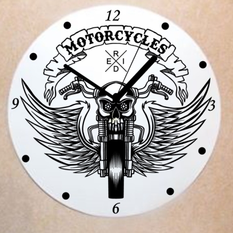 Schallplattenuhr Wanduhr Motorcycles