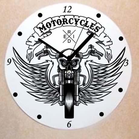Schallplattenuhr Wanduhr Motorcycles