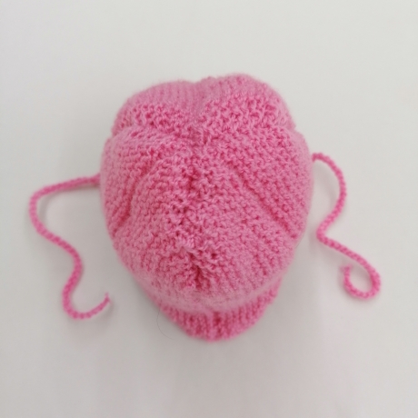 Baby Mütze 0-3 Monate Teufelsmütze gestrickt Babymütze