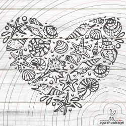 Muschel Herz Plotterdatei SVG DXF