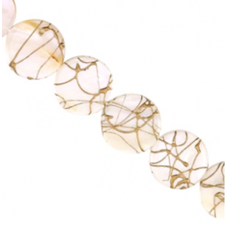 Muschel Perlen rund 20mm flach