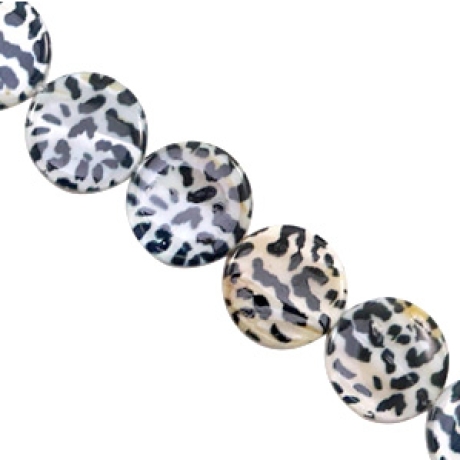 Muschel Perlen rund 20mm flach