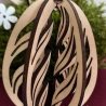3D Osterei aus Holz – filigran gelasert – zum Hängen oder Stecken