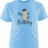 Kinder Kurzarm T-Shirt bedruckt mit MY FIRST BIRTHDAY