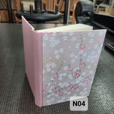 Notizbuch, ca. A6, blanko, handgemacht, Chiyogamipapier, Gewebe