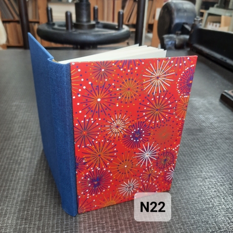 Notizbuch, ca. A6, blanko, handgemacht, Chiyogamipapier, Gewebe