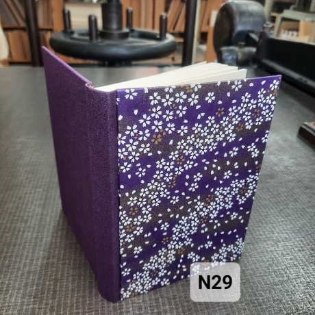 Notizbuch, ca. A6, blanko, handgemacht, Chiyogamipapier, Gewebe