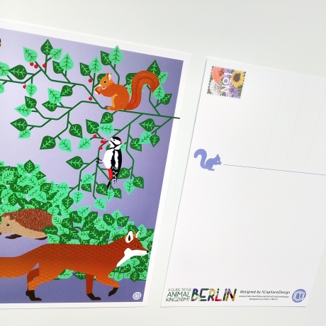 Postkarte A5 Animal Guide #1 Berlin Grafikdesign Urban Natur Tier