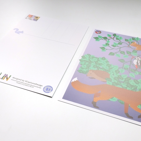 Postkarte A5 Animal Guide #1 Berlin Grafikdesign Urban Natur Tier