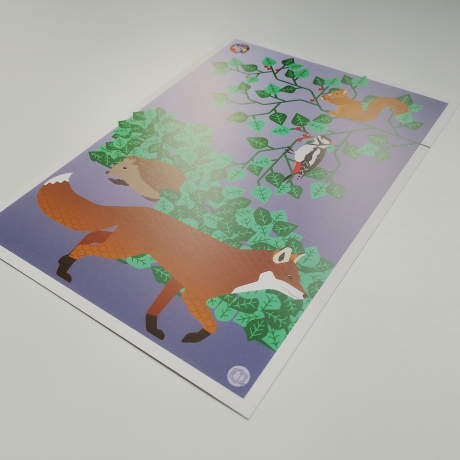 Postkarte A5 Animal Guide #1 Berlin Grafikdesign Urban Natur Tier